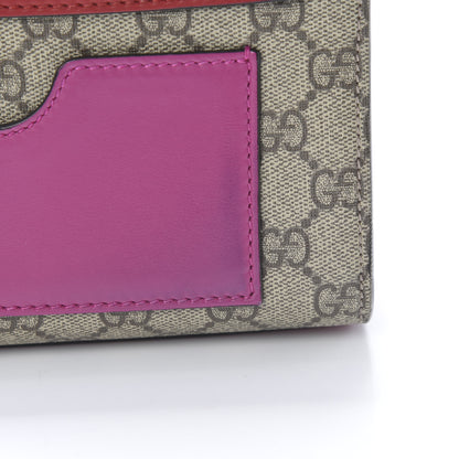 Gucci GG Supreme Monogram Calfskin Small Padlock Shoulder Bag Beige Hibiscus Red New Rosette 11 of 12
