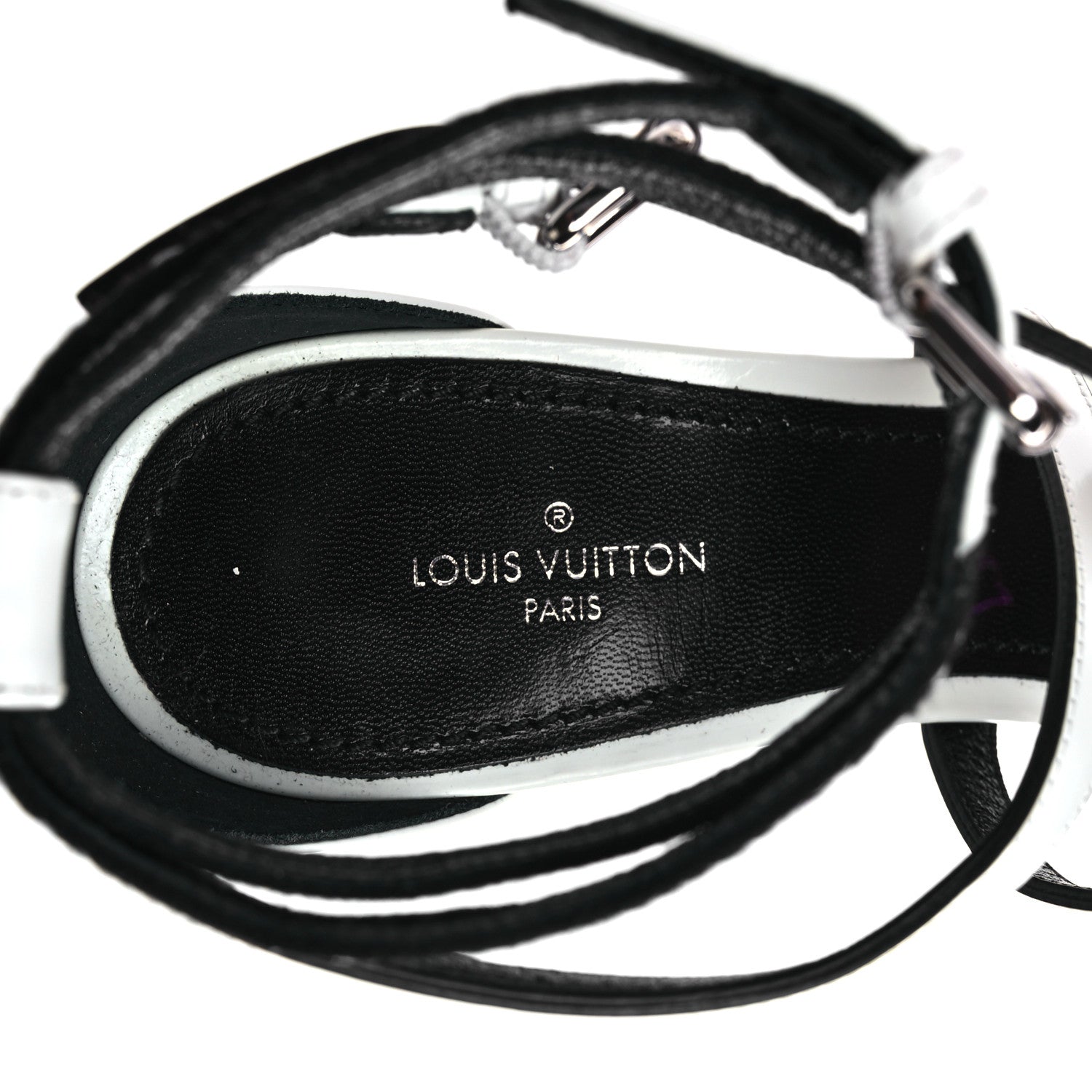 Louis Vuitton Patent Call Back Sandals 37 White 7 of 8