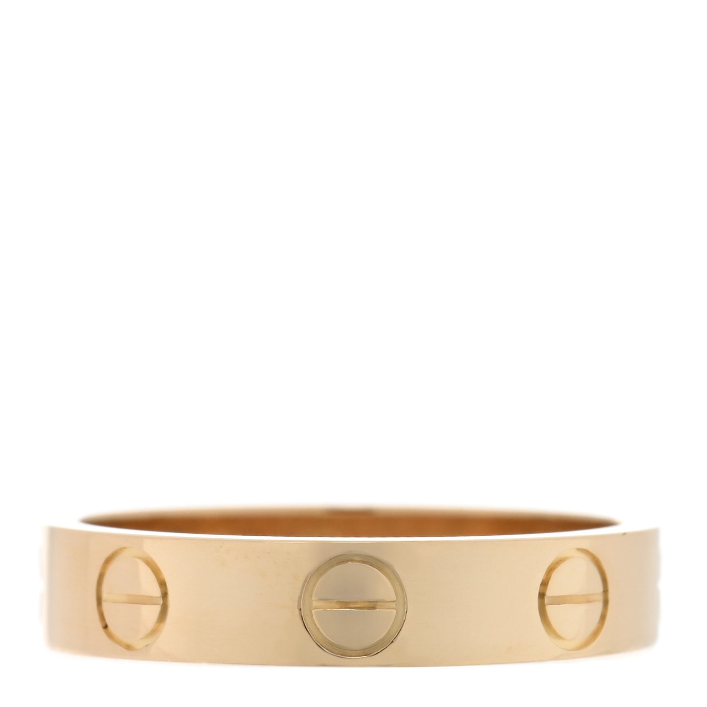 18K Yellow Gold 3.5mm LOVE Wedding Band Ring 48 4.5