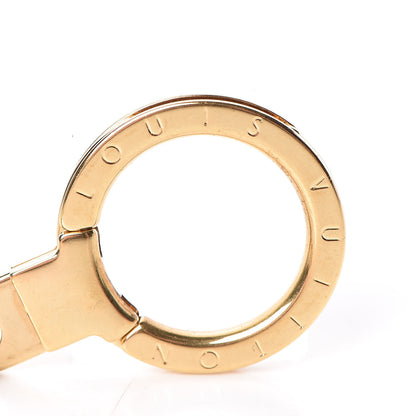 Louis Vuitton Metal Pochette Extender Key Ring Chain Gold 4 of 6