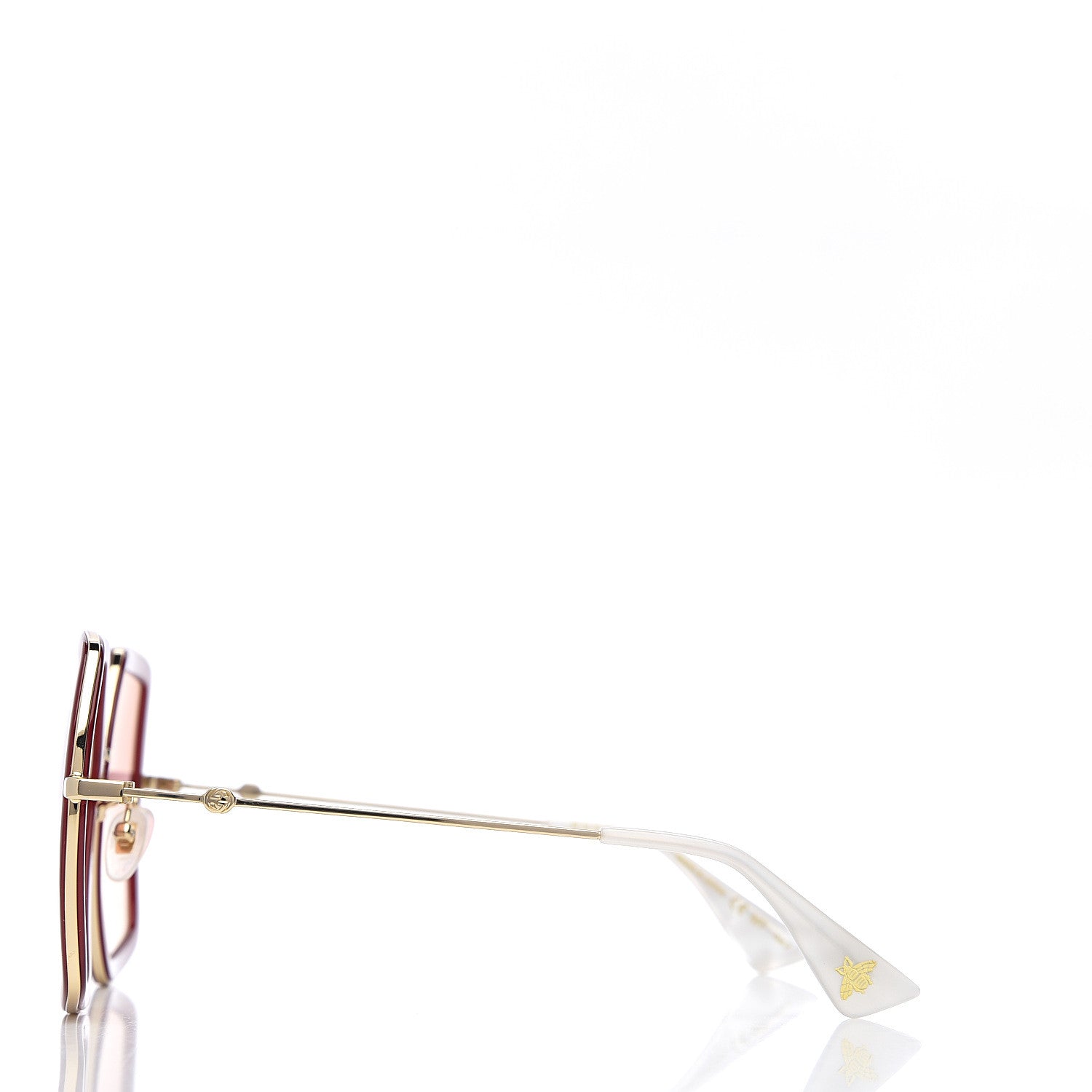 Gucci Acetate Oversize Square Frame GG0106S Sunglasses Red 3 of 8