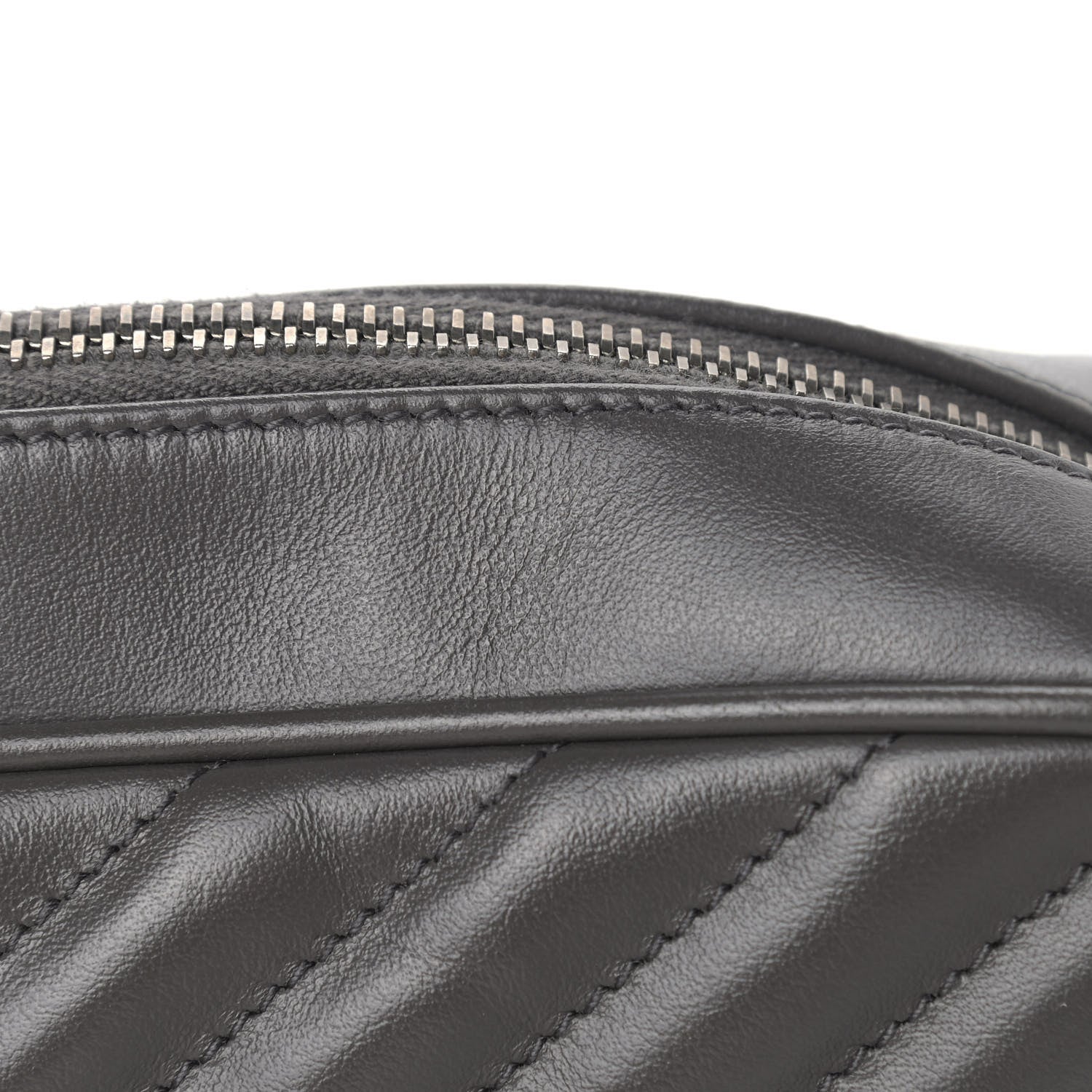 Saint Laurent Calfskin Matelasse Monogram Lou Camera Bag Grey 15 of 17