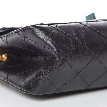 Chanel Aged Calfskin Quilted 2.55 Reissue Mini Flap Black 8 of 10