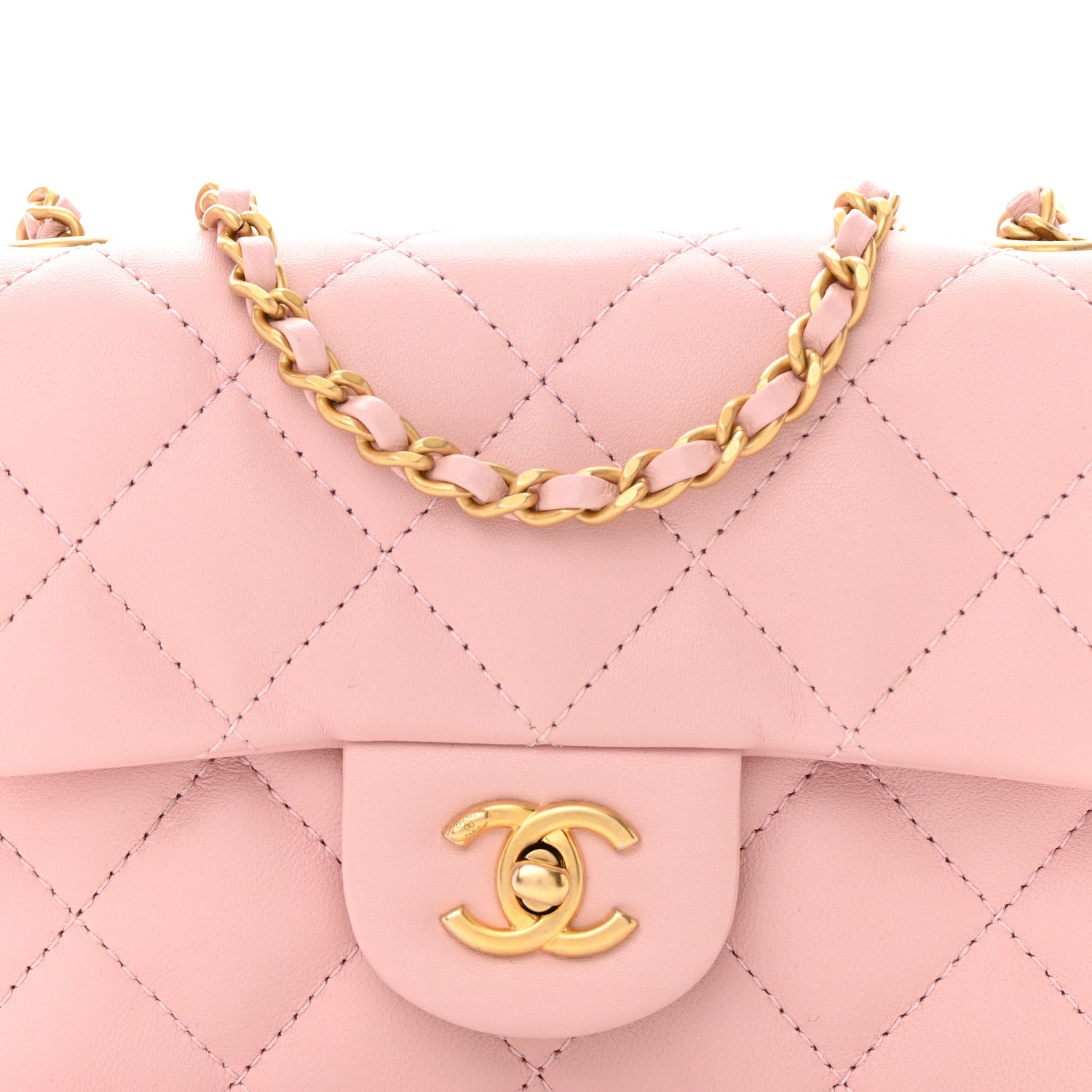 Chanel Lambskin Quilted Mini Heart Charms Flap Light Pink 8 of 10