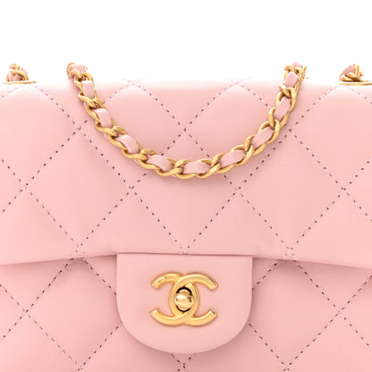Chanel Lambskin Quilted Mini Heart Charms Flap Light Pink 8 of 10