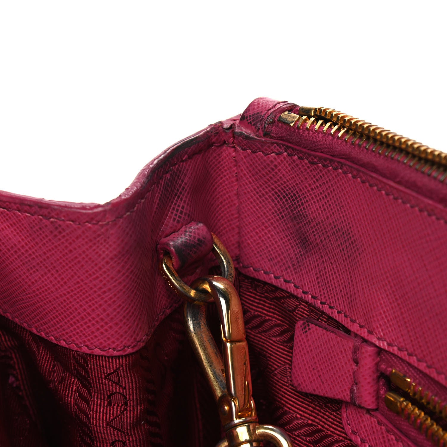 Prada Saffiano Large Galleria Double Zip Tote Peonia 6 of 14