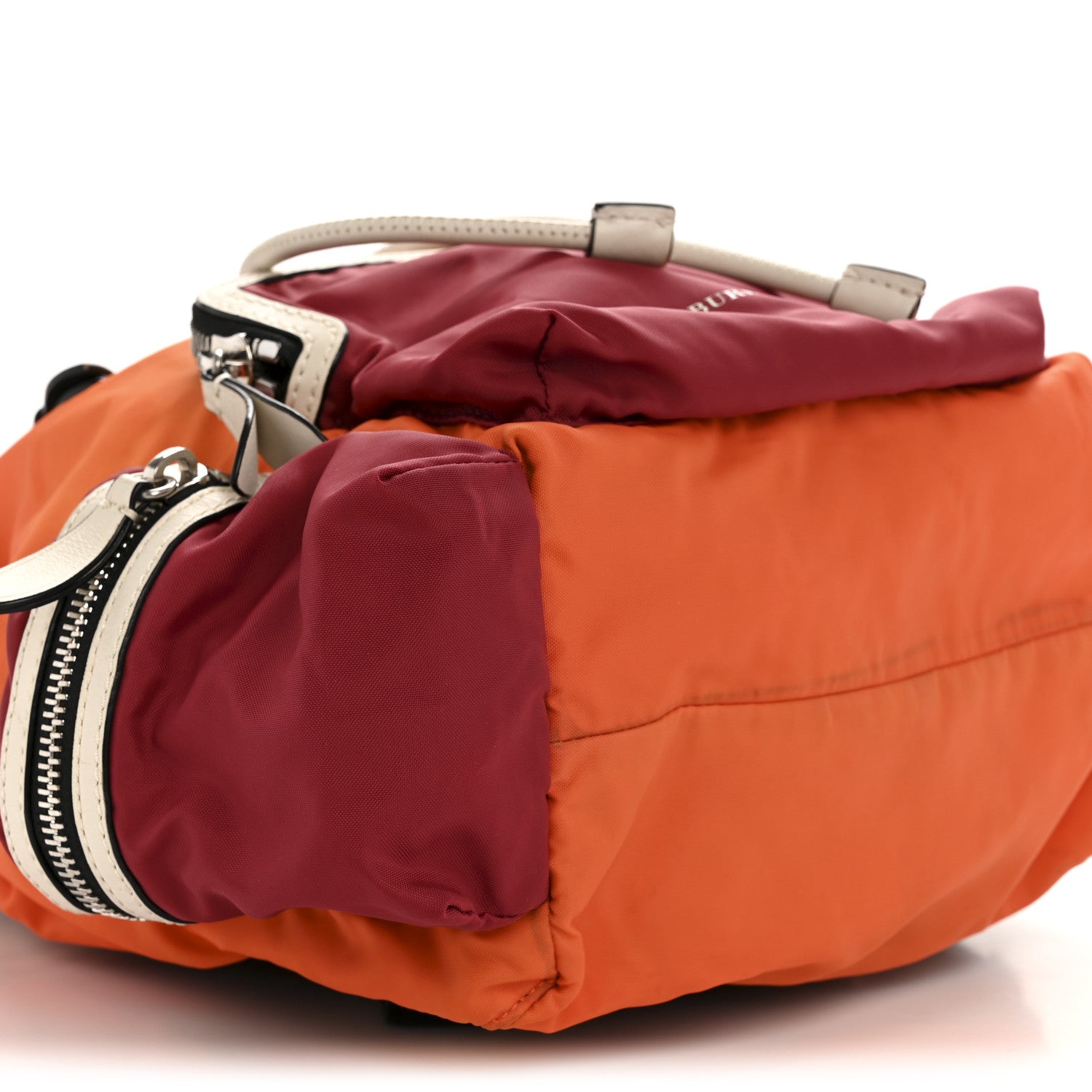 Burberry Nylon Medium Colorblock Rucksack Backpack Orange Red Parade 10 of 16