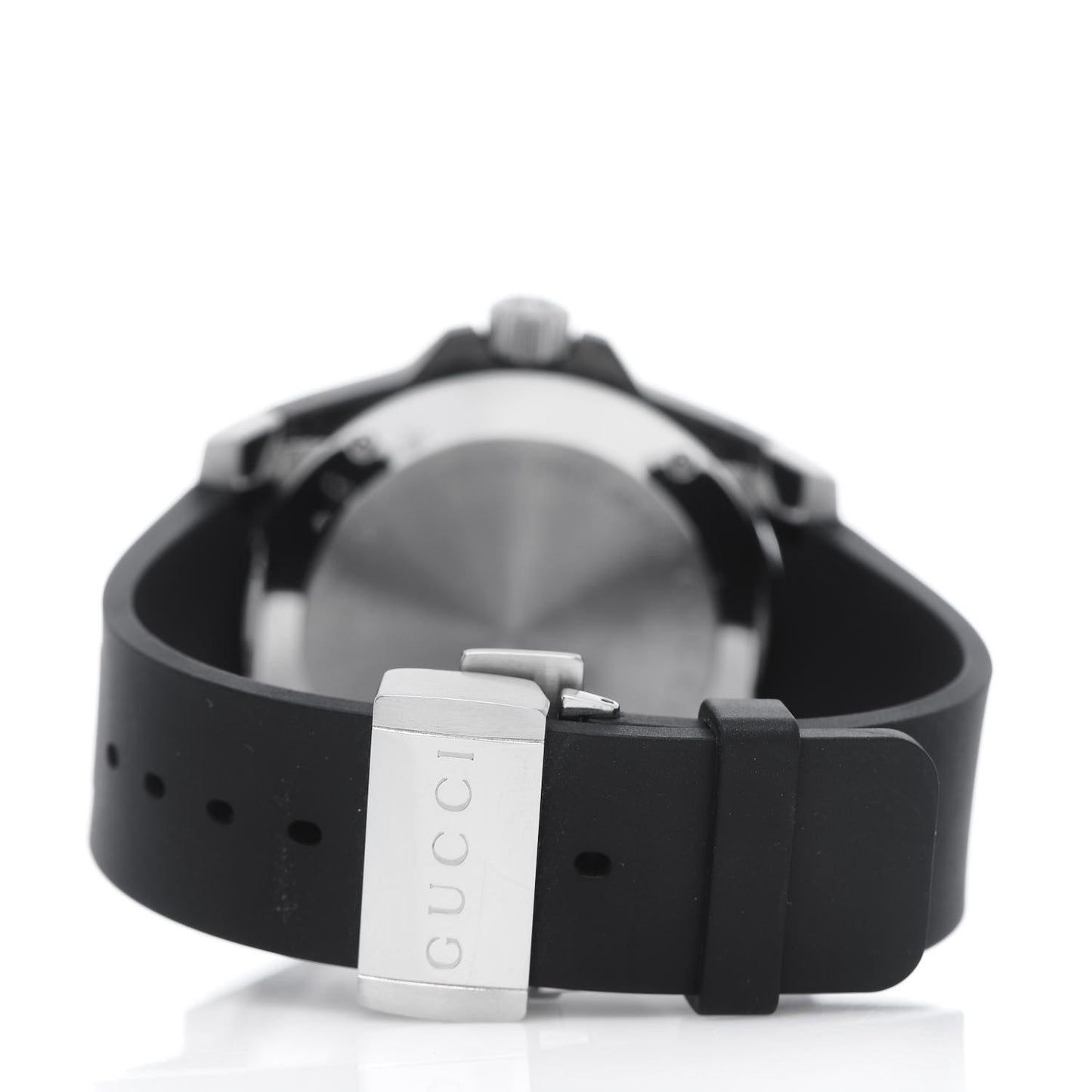 Stainless Steel Rubber 45mm Dive Quartz Watch Black