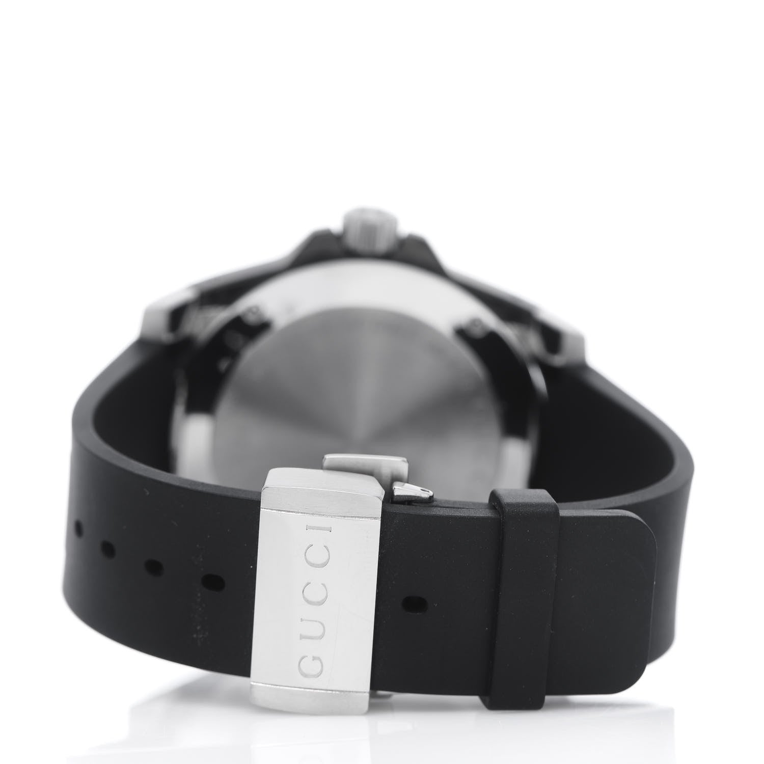 Gucci Stainless Steel Rubber 45mm Dive Quartz Watch Black 3 of 5