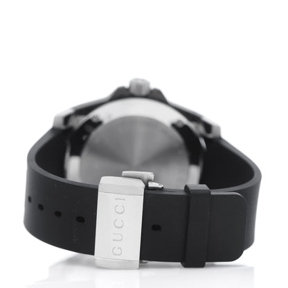 Gucci Stainless Steel Rubber 45mm Dive Quartz Watch Black 3 of 5