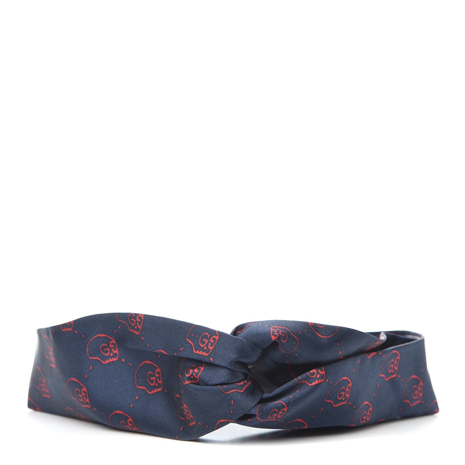 Gucci Silk GG Hamlet Duchesse Headband Sapphire Red 1 of 4
