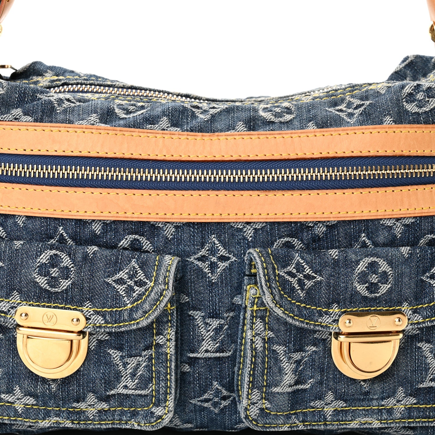 Louis Vuitton Monogram Denim Baggy PM Blue 7 of 10