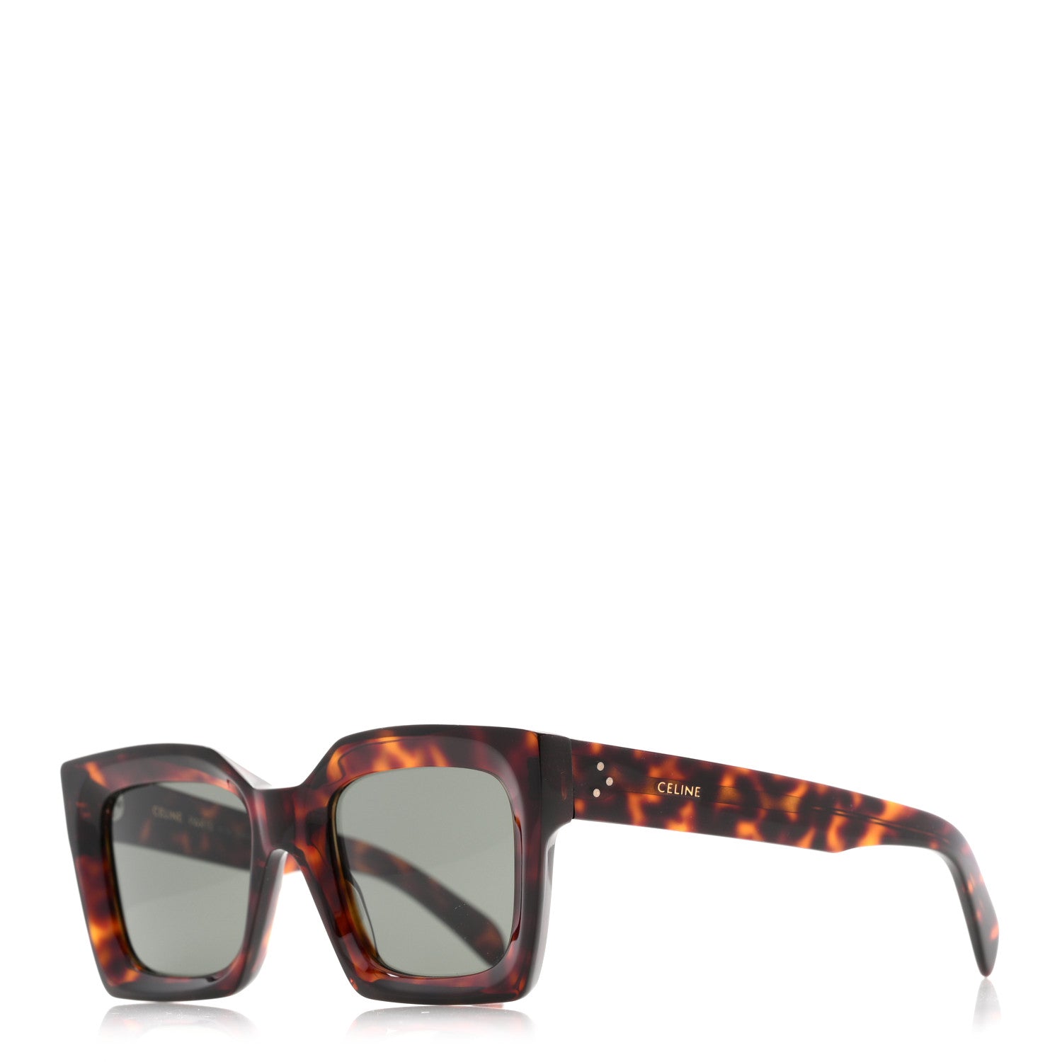 Celine Acetate Square Sunglasses CL40130I Tortoise 1 of 9