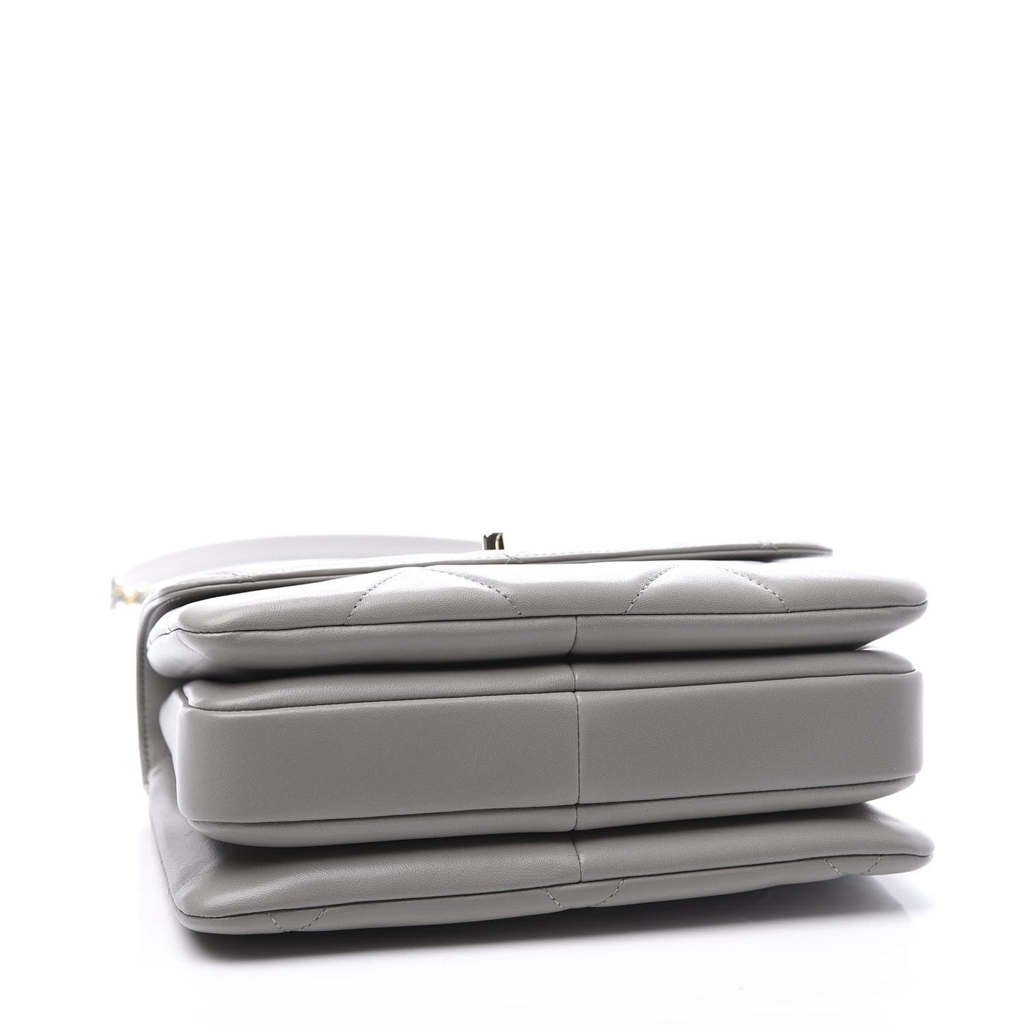 Lambskin Quilted Small Trendy CC Top Handle Flap Grey