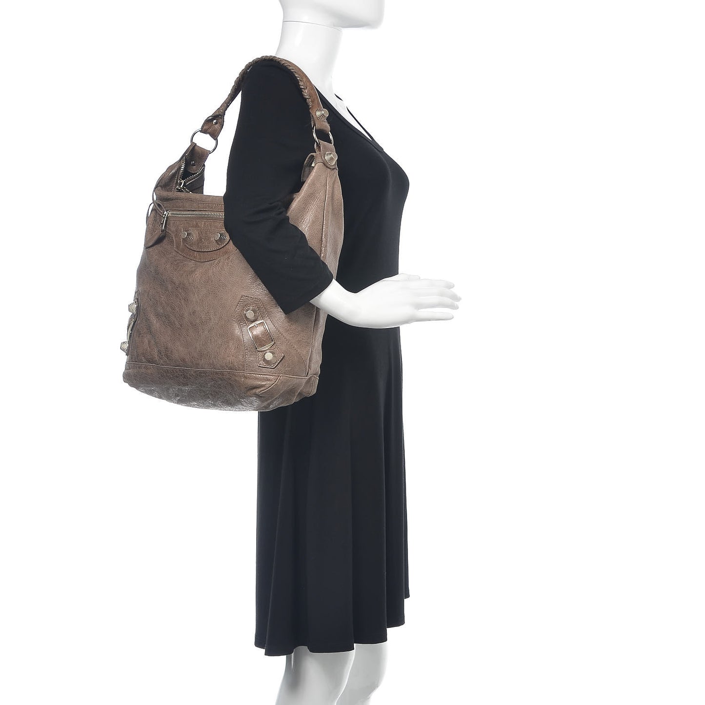 Agneau Giant 21 Silver Hardware Day Hobo Noix