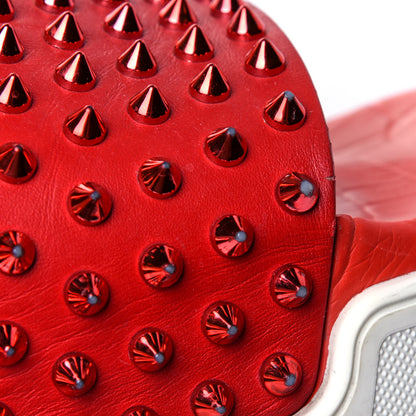 Christian Louboutin LOUBOUTIN Calfskin Spiked Crocodile Embossed Rubber Pool Fun Platform Flat Slide Sandals 42 Red 13 of 14