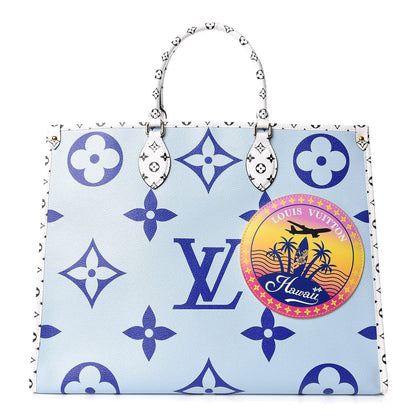 Louis Vuitton Monogram Giant Hawaii Onthego Blue 1 of 12