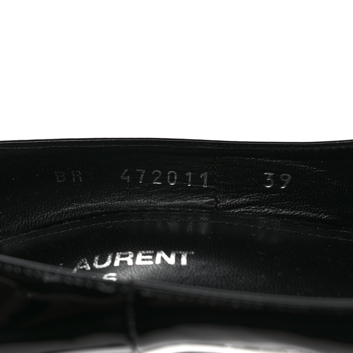 Saint Laurent Patent Opyum 110 Pumps 39 Black Silver 8 of 10