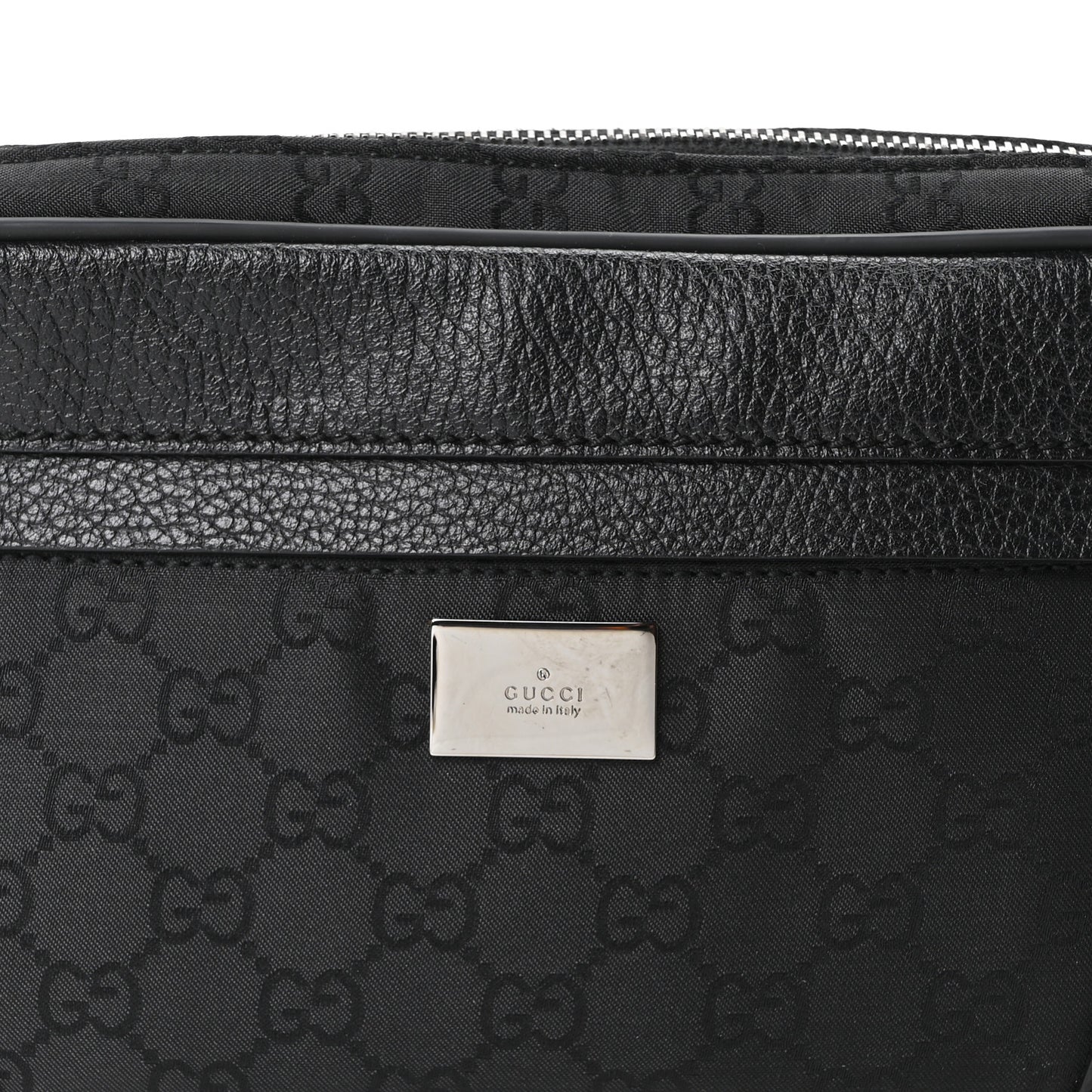 Nylon Monogram Belt Bag Black
