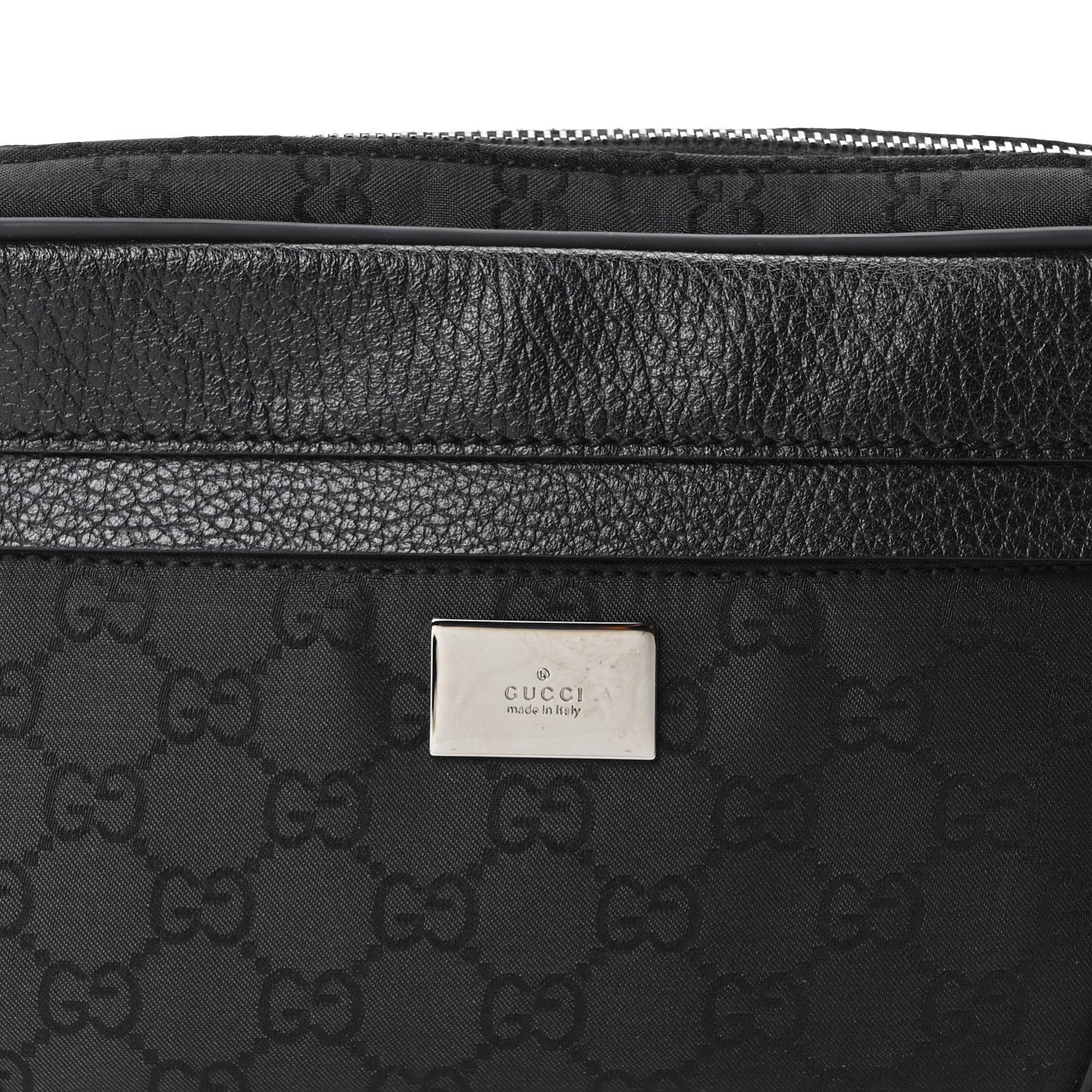 Gucci Nylon Monogram Belt Bag Black 7 of 9