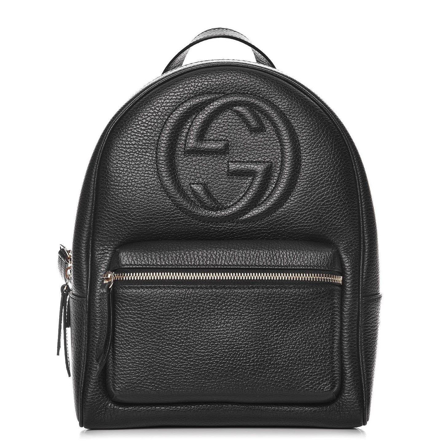 Pebbled Calfskin Soho Chain Backpack Black