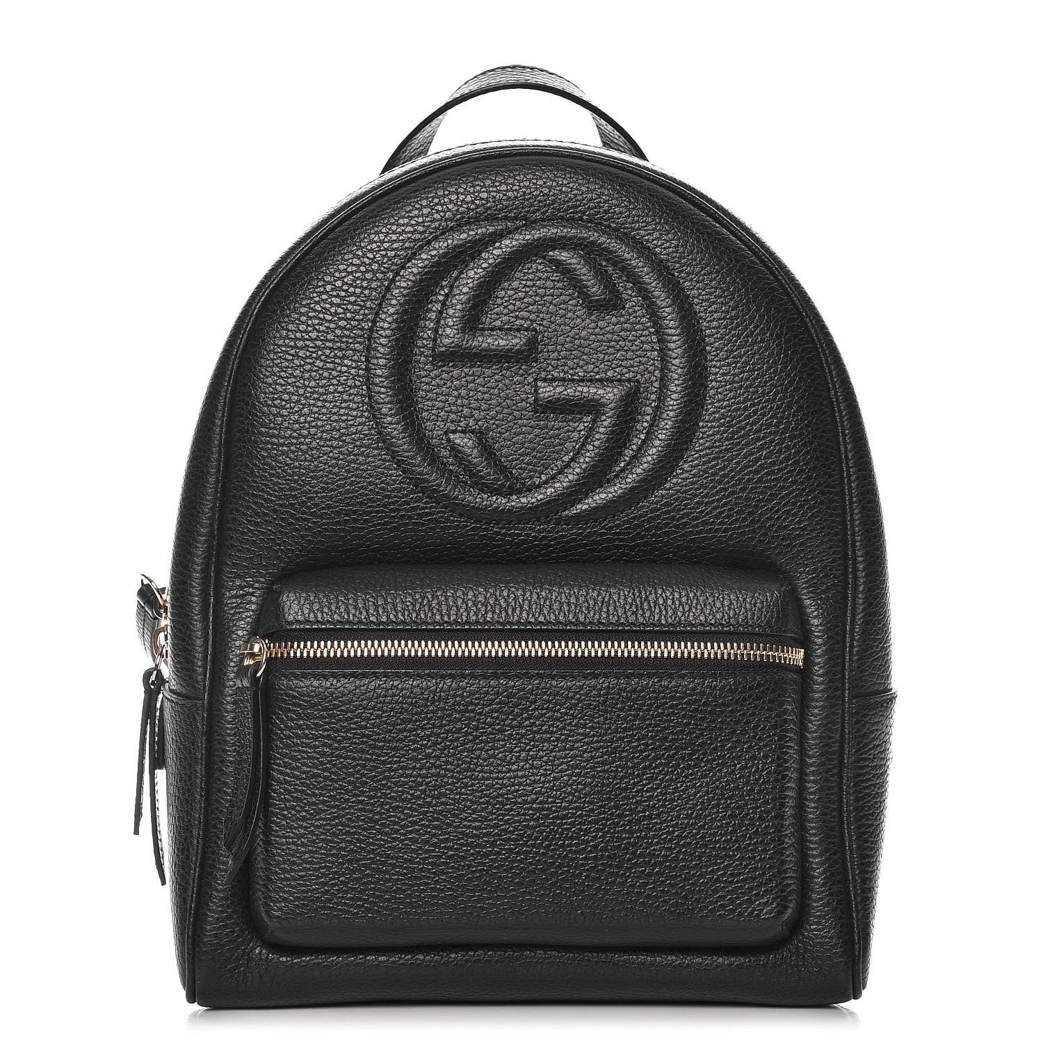 Gucci Pebbled Calfskin Soho Chain Backpack Black 1 of 7