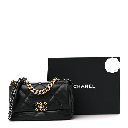 Chanel Goatskin Quilted Medium Chanel 19 Flap Black 11 of 11