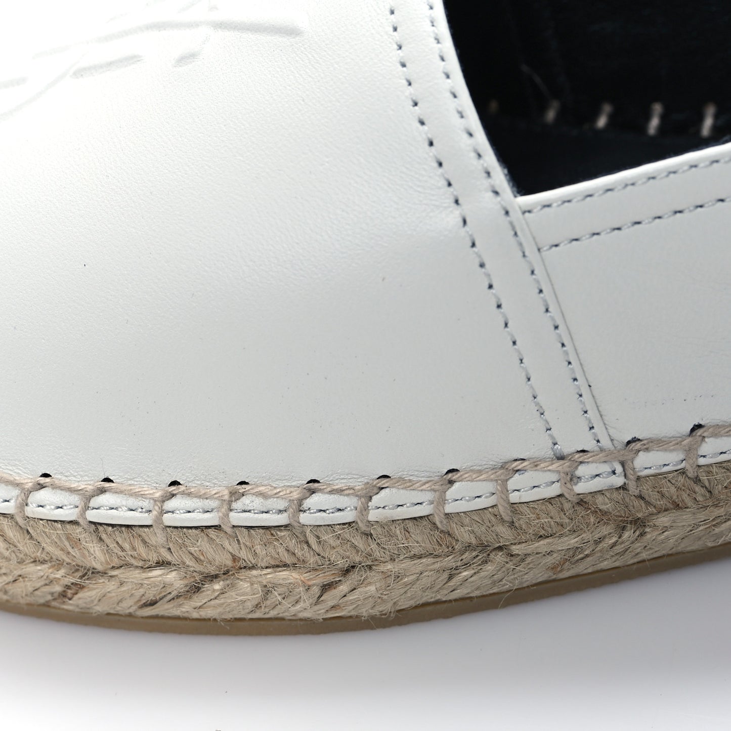 Lambskin Monogram Espadrilles 38 Beige
