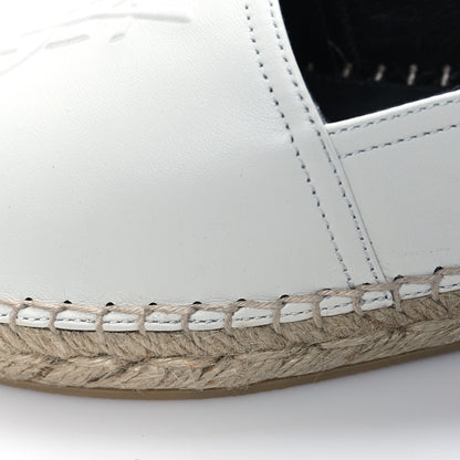 Saint Laurent Lambskin Monogram Espadrilles 38 Beige 9 of 10
