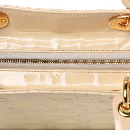 Christian Dior Patent Cannage Large Lady Dior White 12 of 13