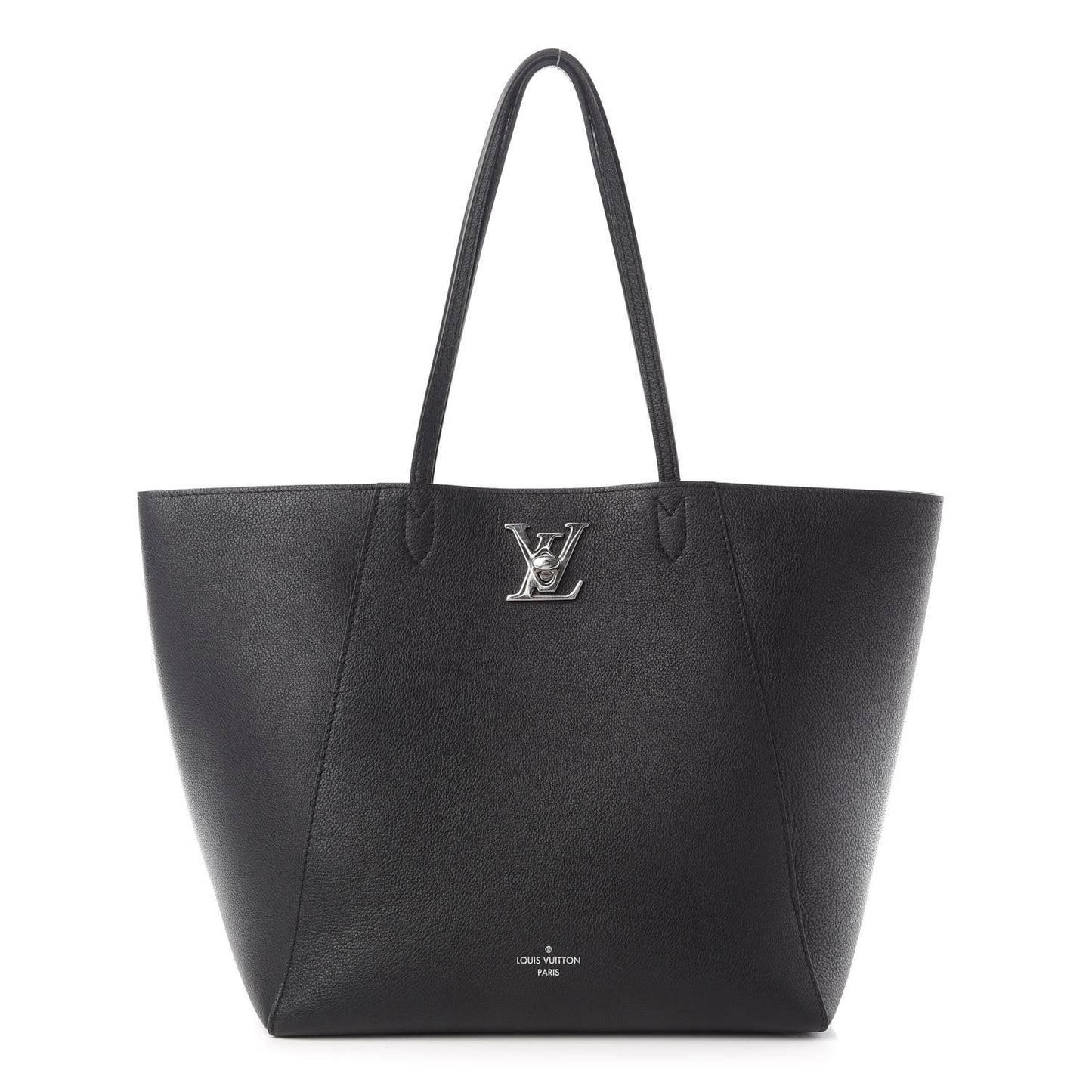Calfskin Lockme Cabas Black