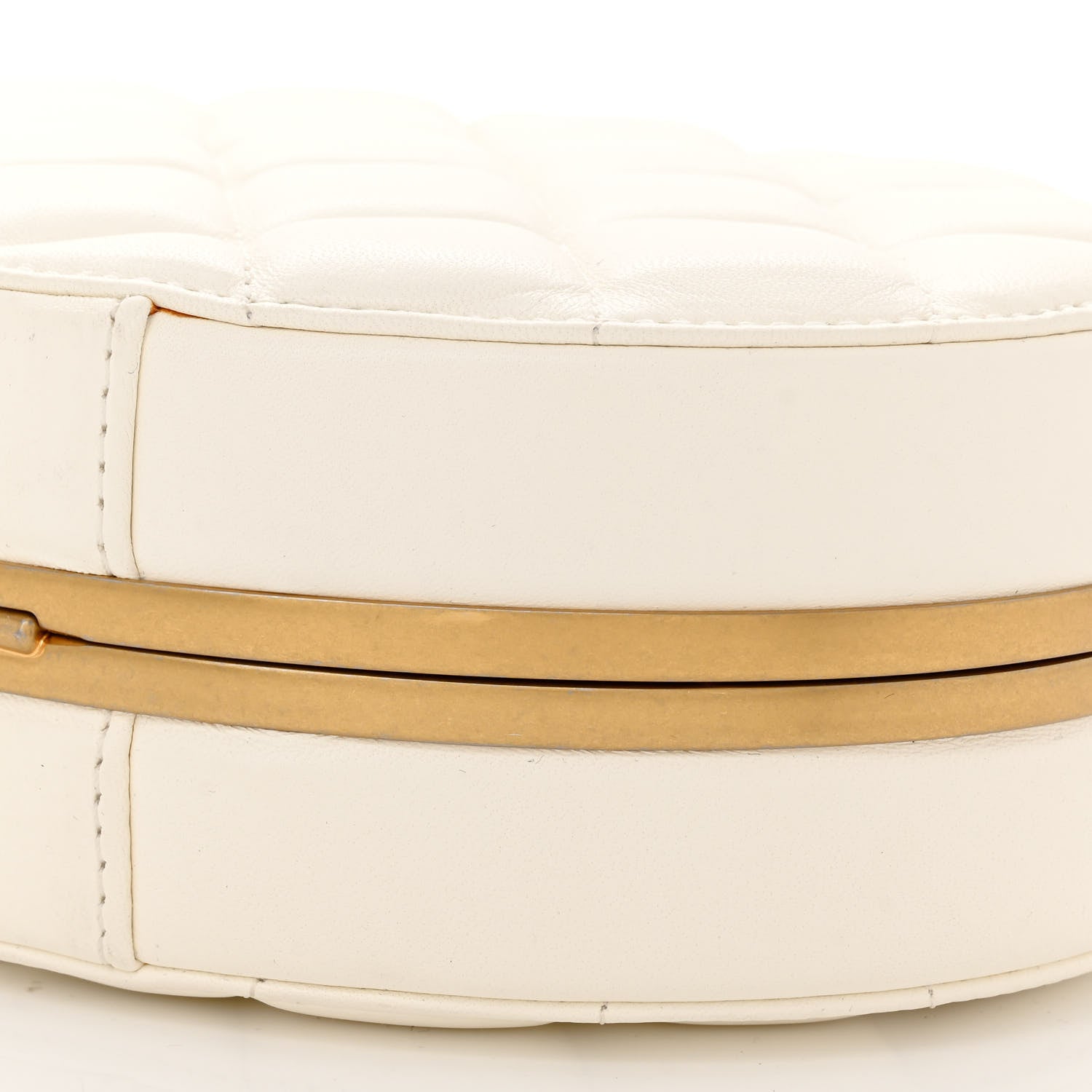Chanel Lambskin Round Clutch With Chain White 10 of 12