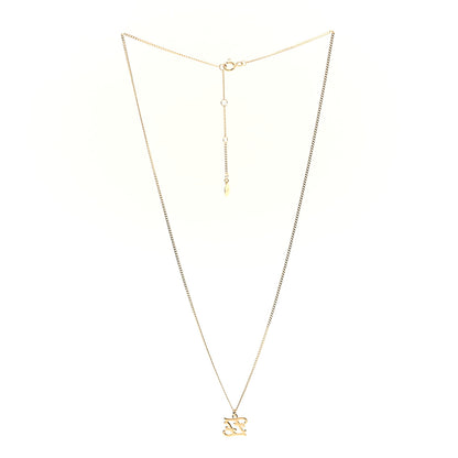 Fendi Metal Karligraphy Necklace Gold 3 of 6