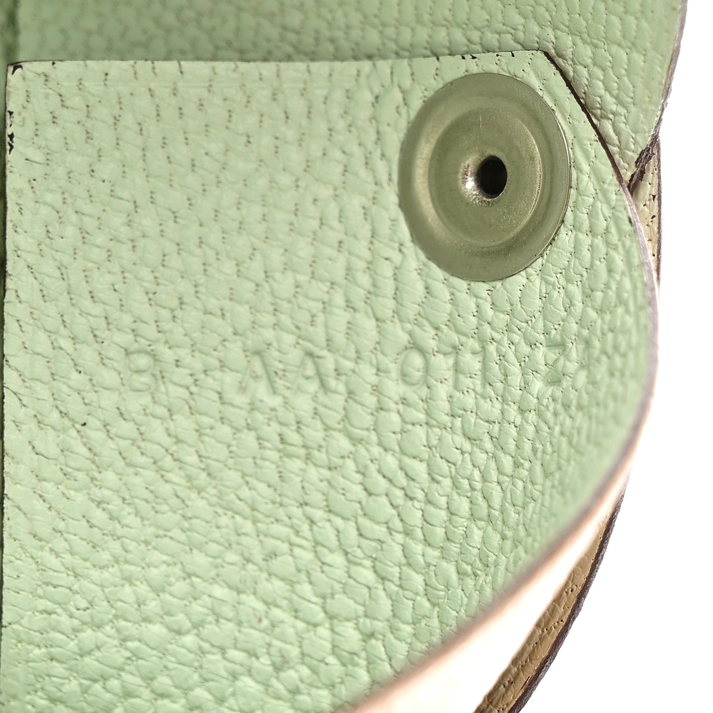 Chevre Mysore Verso Calvi Card Case Caramel Vert Fizz