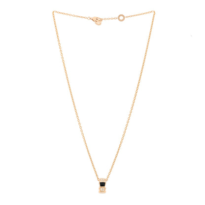 Bulgari 18K Rose Gold Diamond Black Onyx Serpenti Viper Pendant Necklace 2 of 7