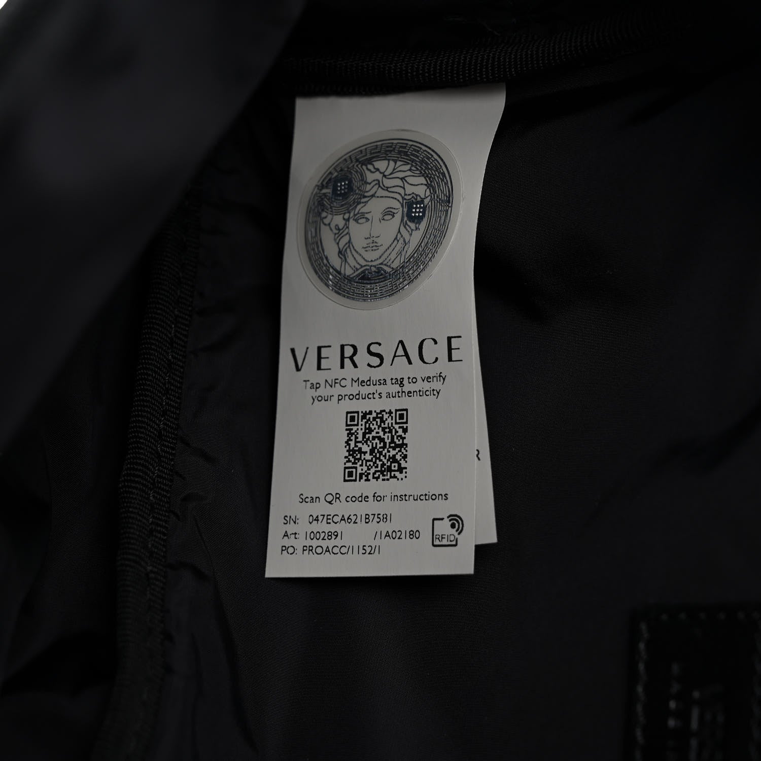 Versace Nylon Logo Belt Bag Black 7 of 9
