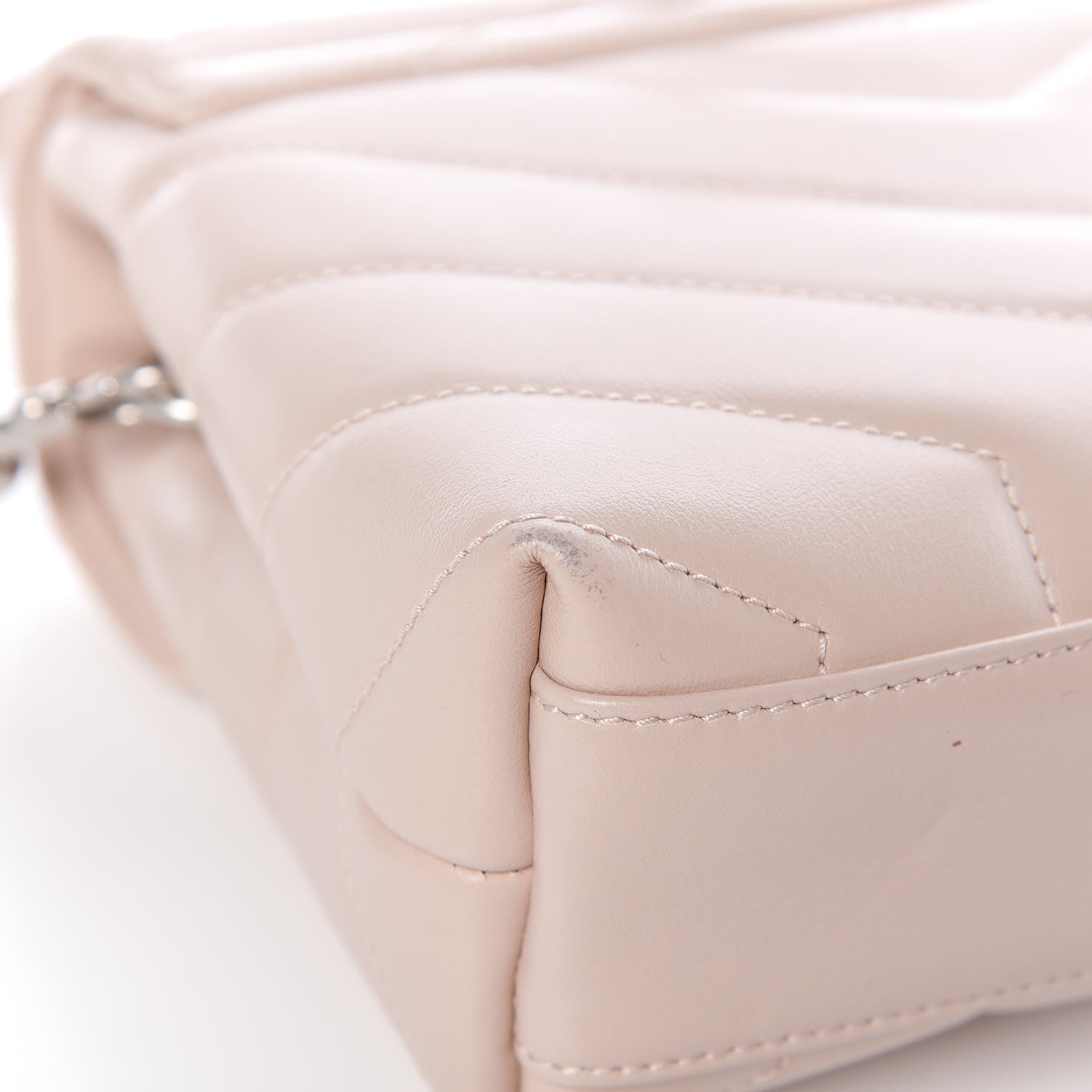 Saint Laurent Calfskin Y Quilted Monogram Toy Loulou Crossbody Bag Marble Pink 11 of 12