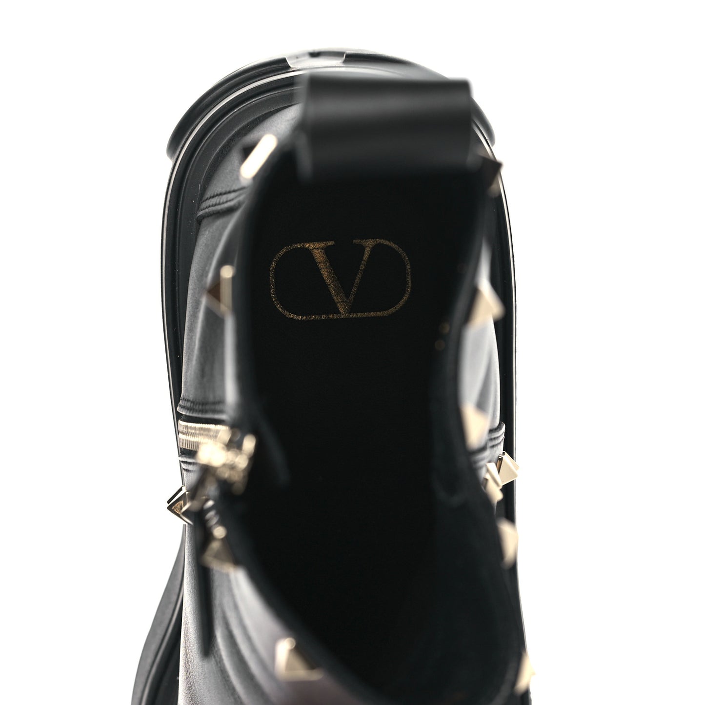 Calfskin Rockstud VLOGO Uniqueform Chelsea 55/85mm Flatform Ankle Boots 39 Black