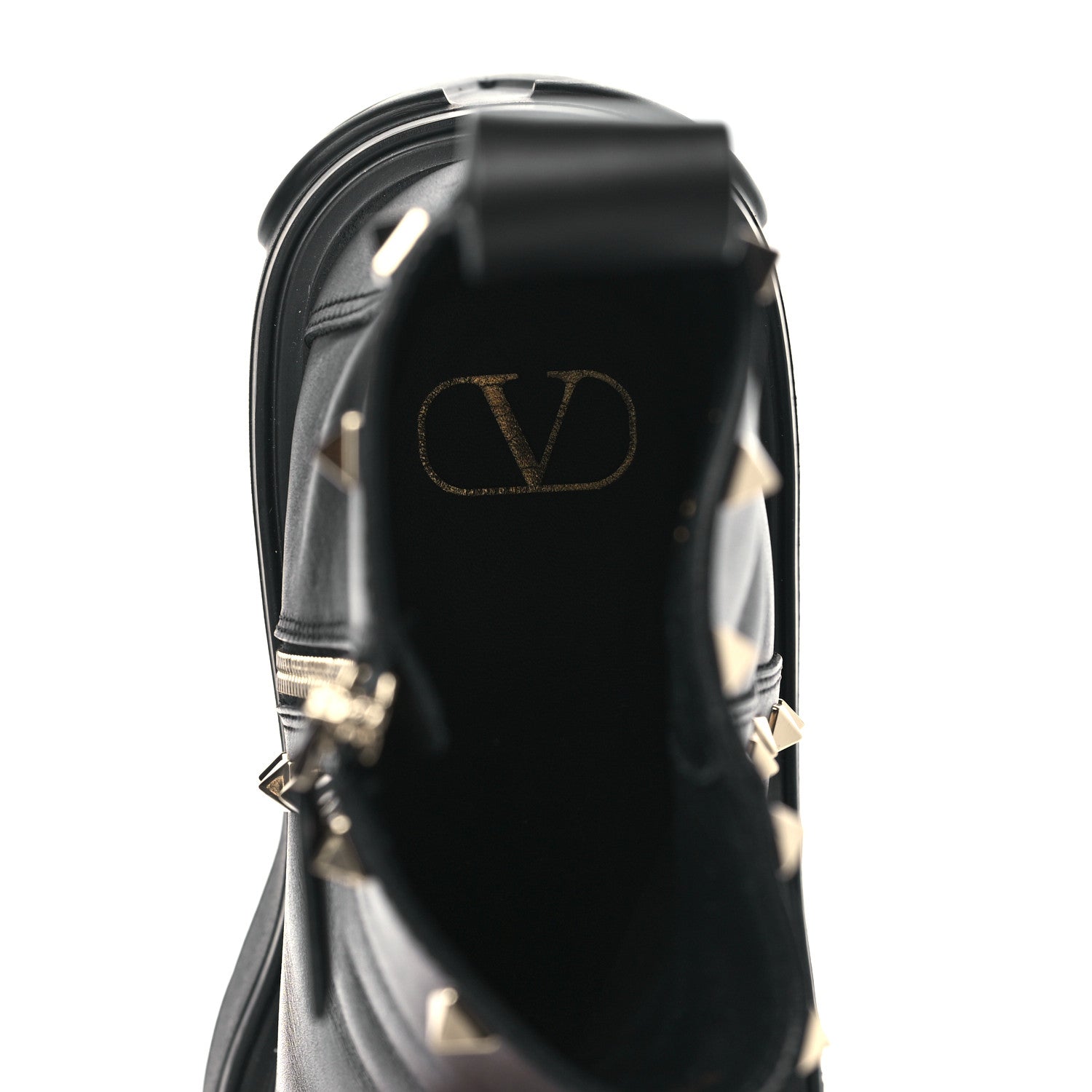 Valentino Garavani Calfskin Rockstud VLOGO Uniqueform Chelsea 55/85mm Flatform Ankle Boots 39 Black 7 of 9