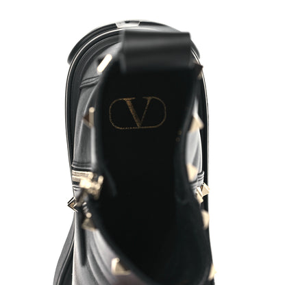 Valentino Garavani Calfskin Rockstud VLOGO Uniqueform Chelsea 55/85mm Flatform Ankle Boots 39 Black 7 of 9
