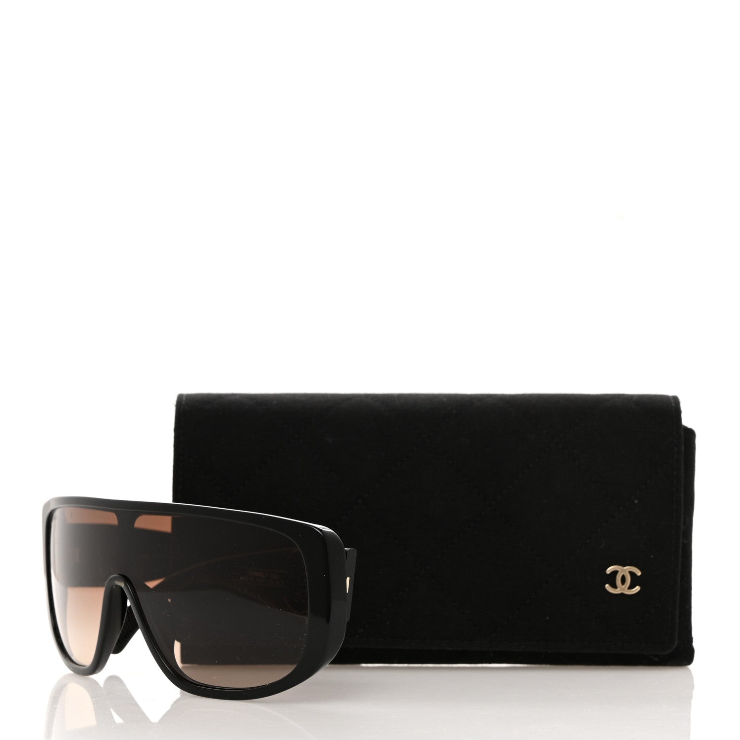 Chanel Acetate Shield Sunglasses 5495 Black 8 of 8