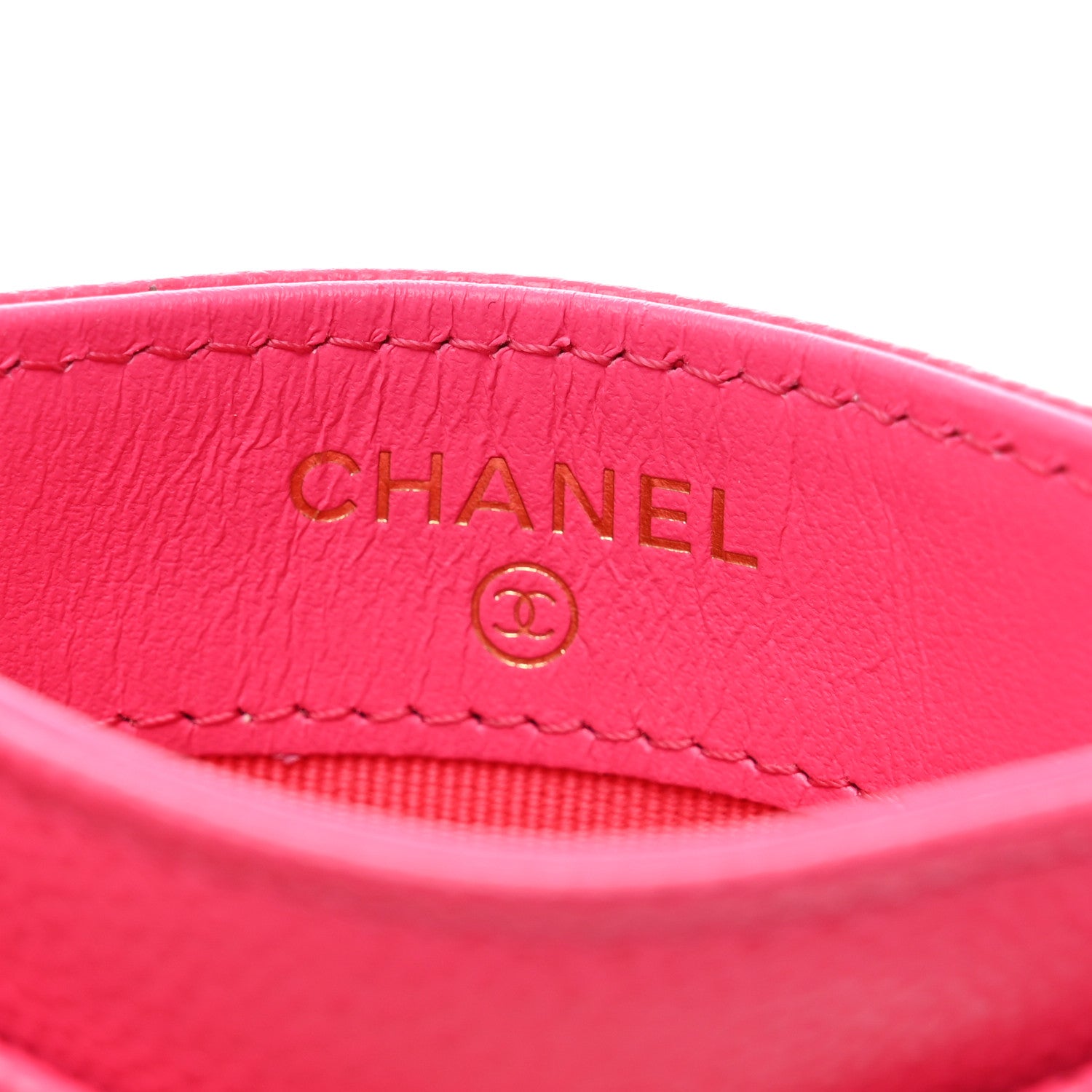 Chanel Caviar Quilted Card Holder Dark Pink 6 of 10