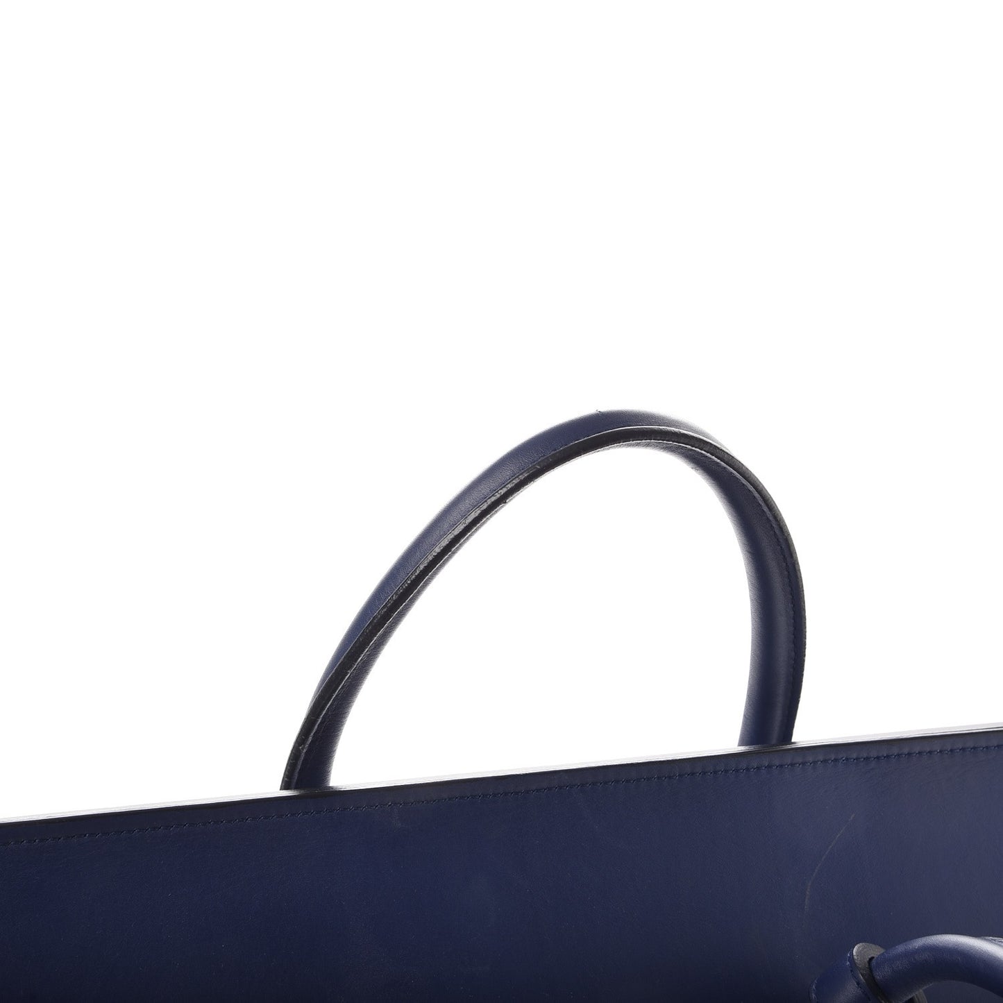 Smooth Calfskin Small Tie Knot Tote Dark Indigo