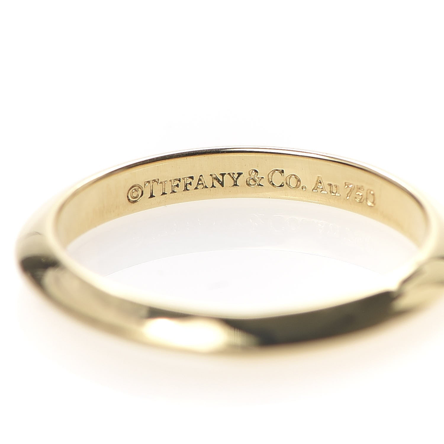 Tiffany 18K Yellow Gold Classic Wedding Band Ring 43 2.5 4 of 4