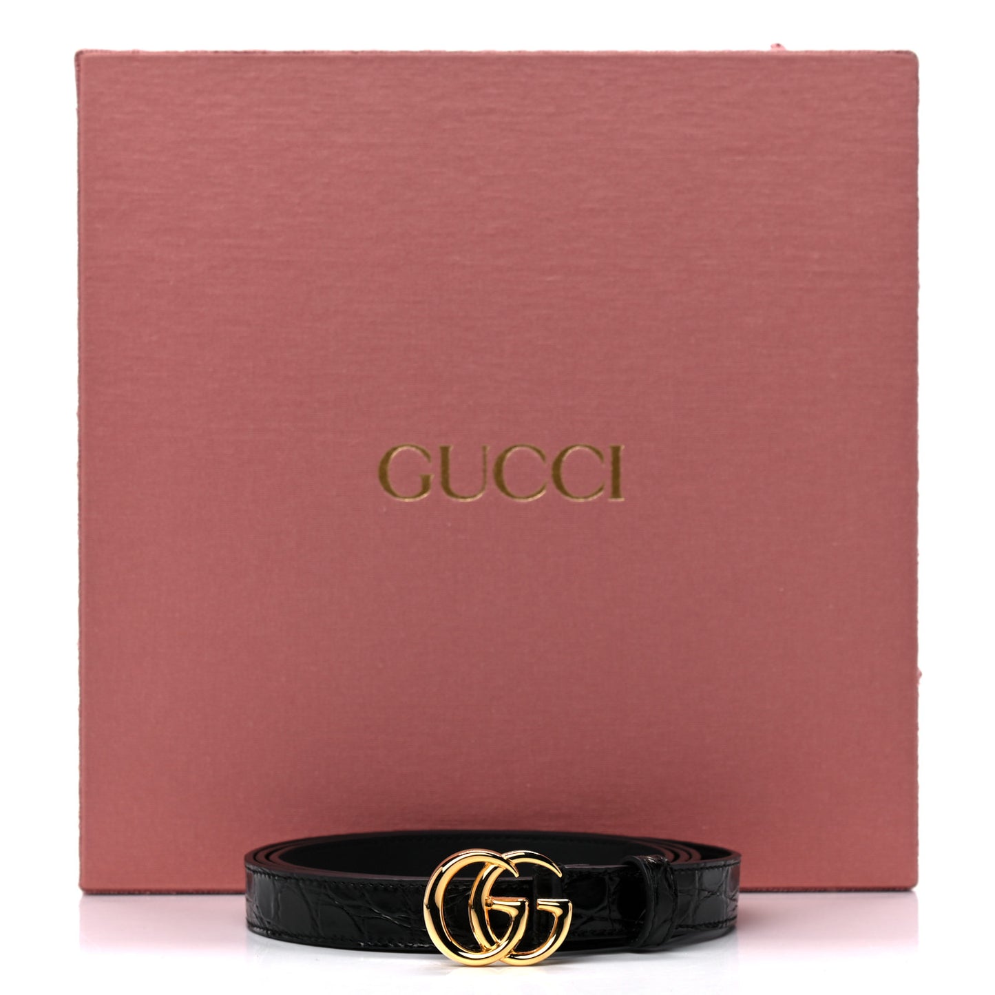 Crocodile Double G 20mm Belt 120 48 Black