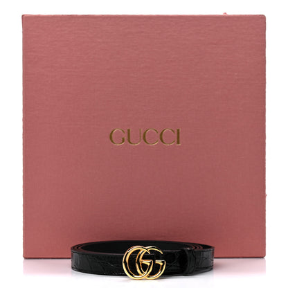 Gucci Crocodile Double G 20mm Belt 120 48 Black 5 of 5