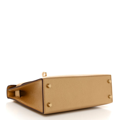 Hermes Metallic Chevre Chamkilight Mini Kelly Sellier 20 Dore 4 of 10