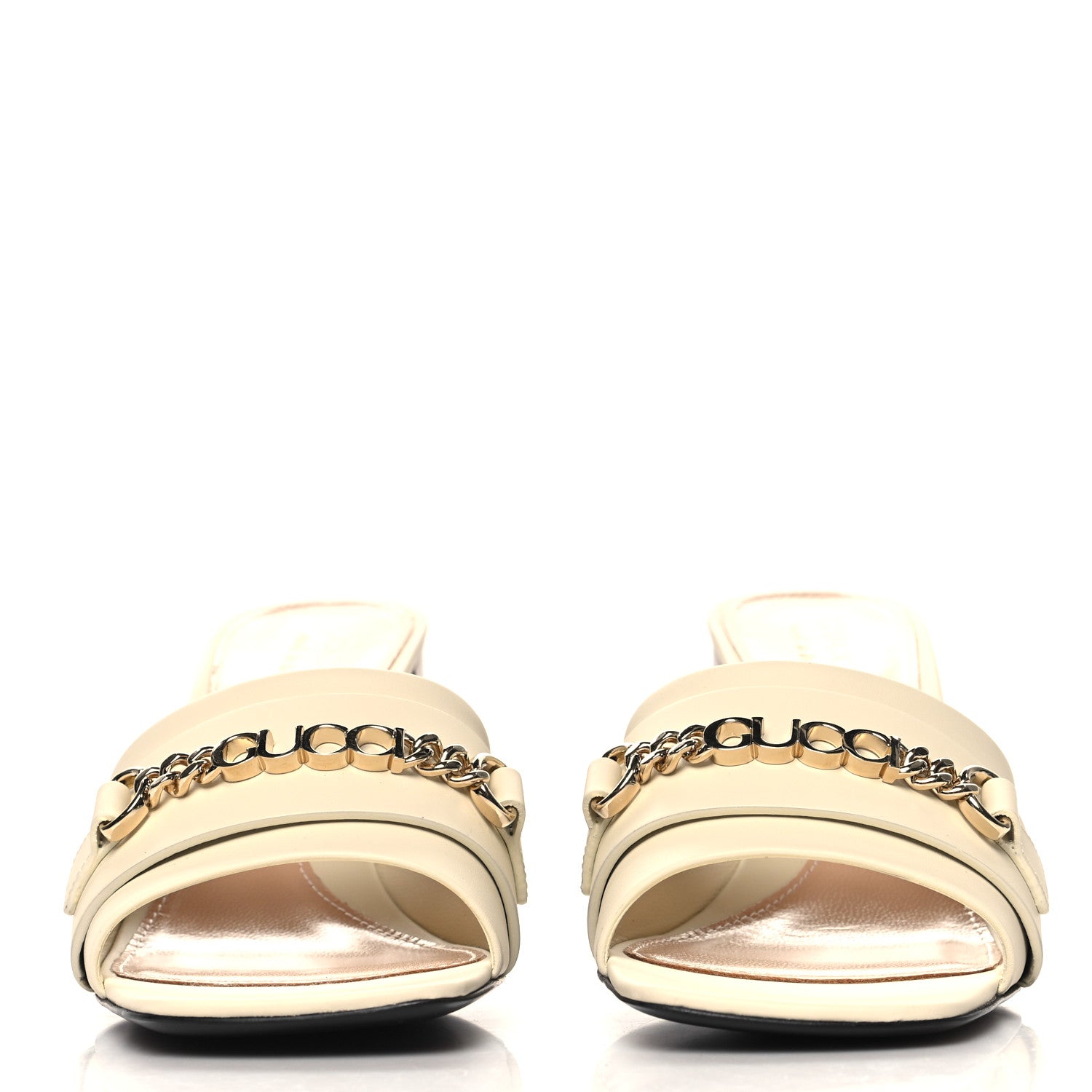 Gucci Calfskin Signoria Sandals 37 New Ivorie 3 of 10