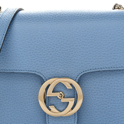 Gucci Dollar Calfskin Small Interlocking G Shoulder Bag Mineral Blue 8 of 14