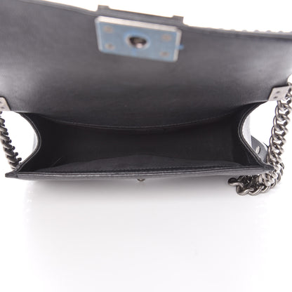 Chanel Calfskin Quilted Medium Boy Top Handle Flap Black 5 of 12